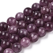 Natural Quartz Beads Strands, Dyed & Heated, Imitation Quartz, Round, Purple, 10~10.5mm, Hole: 1.2mm, about 39pcs/strand, 14.96 inch(38cm)(G-R479-10mm-04)