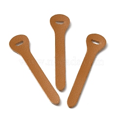 Cowhide Zipper Puller Head, for Bag Suitcase, Goldenrod, 7x1.7x0.1cm, Hole: 3.5x9.5mm(PURS-WH0005-44C)