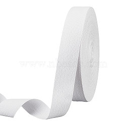 Cotton Cotton Twill Tape Ribbons, Herringbone Ribbons, for for Home Decoration, Wrapping Gifts & DIY Crafts Decorative, White, 35mm(OCOR-WH0057-30F-01)