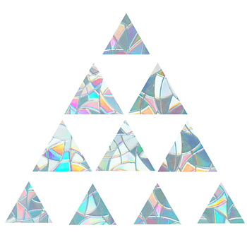 Rainbow Prism Paster, Window Sticker Decorations, Triangle, Colorful, 12x10cm, 15x13cm, 10pcs/set