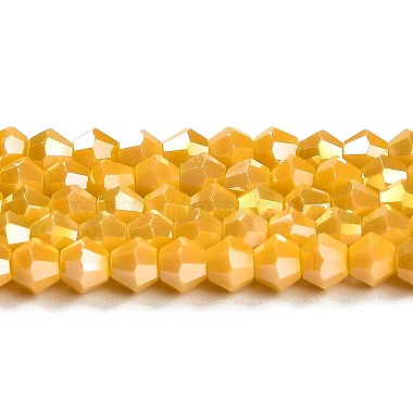 Gold Bicone Glass Beads