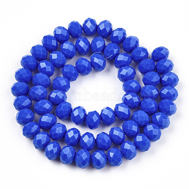 Opaque Solid Color Glass Beads Strands(EGLA-A034-P8mm-D32)-2