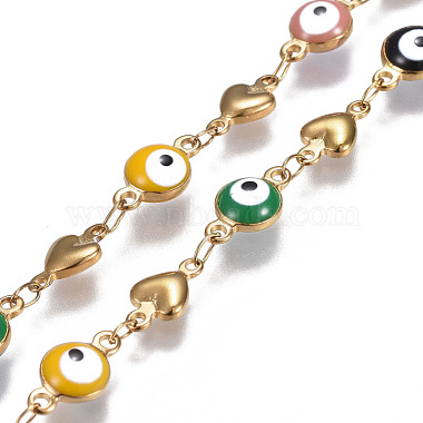 304 Stainless Steel Enamel Chains(CHS-P006-06G)-2