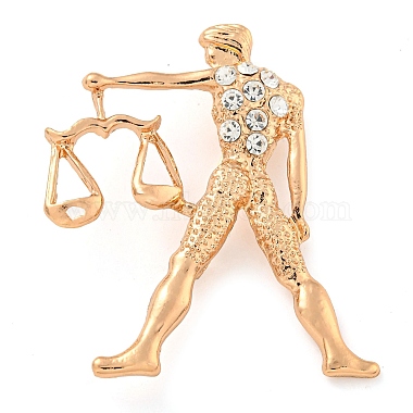 Libra Alloy+Rhinestone Brooch