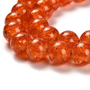 Spray Painted Crackle Glass Beads Strands(CCG-Q001-10mm-09)-3