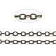 Brass Flat Oval Cable Chains(X-CHC029Y-AB)-1
