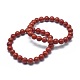 Bracelets extensibles en perles de jaspe rouge naturel(X-BJEW-K212-B-012)-1