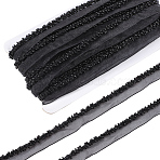 Glass and Polyester Ribbon, Black, 1/2 inch(14mm)(OCOR-WH20048-06B)
