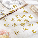 50Pcs Iron Paper Clips, Flower, Golden, 27x30.5x2mm(AJEW-LP0003-05)