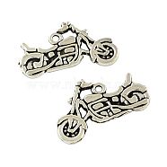 Tibetan Style Zinc Alloy Motorcycle Pendants, Lead Free & Cadmium Free, Antique Silver, 17.5x24.5x2mm, Hole: 1mm, about 294pcs/500g(TIBEP-R334-346AS-RS)