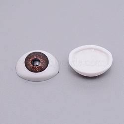 Plastic Doll Craft Eye, for DIY Sewing Craft Dolls Stuffed Toys, Oval, Coconut Brown, 12x16.5x7mm(DIY-WH0210-72)