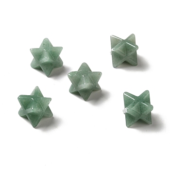 Natural Green Aventurine Beads, No Hole/Undrilled, Merkaba Star, 12.5~13x12.5~13x12.5~13mm
