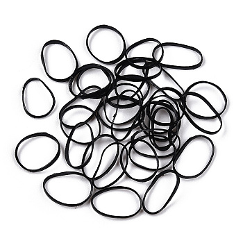 Disposable Mini Rubber Bands, Small Elastic Hair Ties, Hair Holders for Thin hair, Black, 0.1mm, about 1500pcs/bag