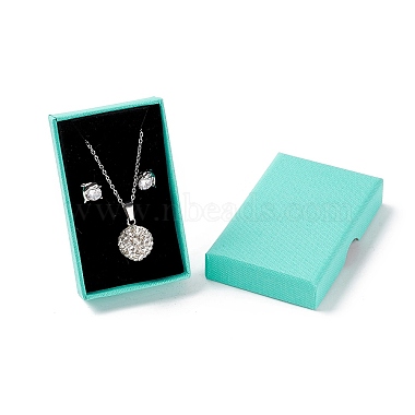Turquoise Rectangle Paper Necklace Box