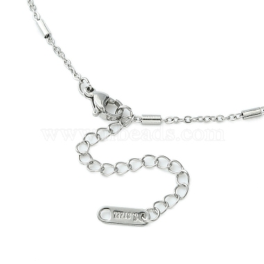 304 Stainless Steel Column Link Chain Necklace for Men Women(NJEW-YW0001-15)-2