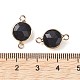 Natural Obsidian Connector Charms(G-C102-09H-G)-3
