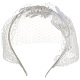 Bridal Flower Rhinestone Mesh Veil Cloth Hair Bands(OHAR-WH0001-14A)-1