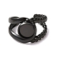 304 Stainless Steel Cuff Ring Components(STAS-P454-01A-B)-2