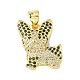 Brass Micro Pave Cubic Zirconia Pendants(ZIRC-F138-04G)-1