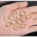 316L Surgical Stainless Steel Hoop Cartilage Earrings, Nose Rings for Men, Piercing Body Jewelry, Golden, 0.8mm, Inner Diameter: 8mm(WGB51CA-53)