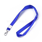 Polyester Neck Strap Lanyard, with Lobster Claw Clasps, Royal Blue, 48.5x1.5cm(AJEW-WH0098-79G)