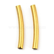 304 Stainless Steel Tube Beads, Curved Tube, Golden, 20x2.5mm, Hole: 2mm(STAS-B047-27E-G)