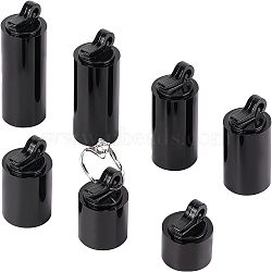 Acrylic Ring Displays, Column, Black, 2x2.2~5.3cm, 7pcs/set(RDIS-WH0001-18)