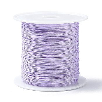 Nylon Chinese Knot Cord, Nylon Jewelry Cord for Jewelry Making, Lilac, 0.4mm, about 28~30m/roll
