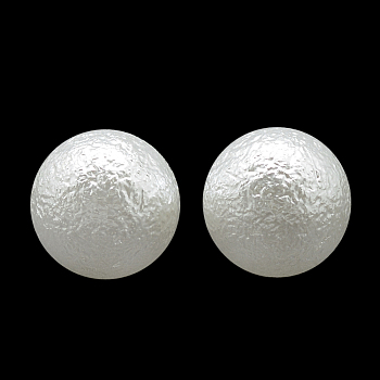 Imitation Pearl Acrylic Beads, Undrilled/No Hole, Matte Style, Round, White, 2.5~3mm, about 1000pcs/10g