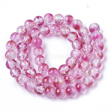 Transparent Spray Painted Crackle Glass Bead Strands(GLAA-N035-03C-A04)-2