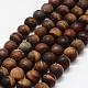 Frosted Natural Tiger Eye Beads Strands(G-F364-18-10mm)-1
