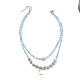 2Pcs 2 Style Glass Seed Beaded Necklaces(NJEW-JN04379)-1