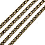 Iron Cuban Link Chains, Chunky Chains, Unwelded, with Spool, Oval, Antique Bronze, 7x5.5x1.6mm, about 164.04 Feet(50m)/roll(CH-R013-7x5.5mm-AB-NF)