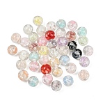 Transparent Resin Inner Flower Beads, Round with Rose Flower inside, with Glitter Powder, Mixed Color, 16mm, Hole: 2.2mm(RESI-C070-16)