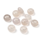 Natural White Agate European Beads, Rondelle Large Hole Beads, 13~14x8mm, Hole: 5~5.5mm(GG-CBA19D0-02)