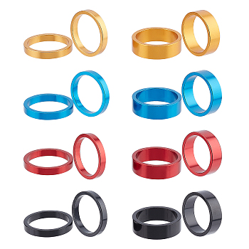 32Pcs Aluminum Alloy Bicycle Headset Spacer, Bicycle Accessories, Mixed Color, 34x10mm