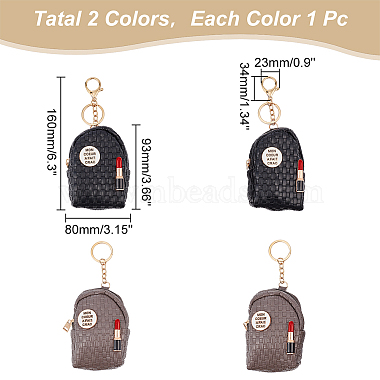 Женская мини-сумка для монет из искусственной кожи 2шт. 2 цветов(KEYC-WR0001-45A)-2