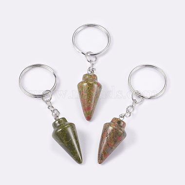 Natural & Synthetic Mixed Stone Keychain(KEYC-P041-A)-2