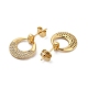 Brass Micro Pave Cubic Zirconia Dangle Stud Earrings(EJEW-P252-02G)-2