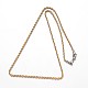 304 Stainless Steel Rope Chain Necklaces(NJEW-M124-09GP)-2