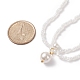 Collier double couche avec pendentif en perles rondes et graines de verre pour femmes(NJEW-JN03944)-5