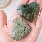 Natural Prehnite Palm Stones, Heart Healing Stone, Massage Tools, 50~60mm(PW-WG45B94-01)