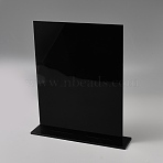 6Pcs Acrylic Blank Board Holder Stands, Rectangle, Black, 22.8x5x25.8cm(ODIS-WH0038-275A)