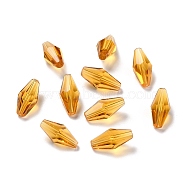 Transparent Glass Beads, Faceted, Bicone, Goldenrod, 16x8mm, Hole: 1mm(X-GLAA-G078-C-18)
