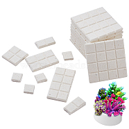 12Pcs Ceramic Coral Frag Tiles, Aquarium Coral Rack Support Bracket, Square Base, Also as Heat Diffuser Sheet, White, 50x50x5mm(FIND-CA0004-99)