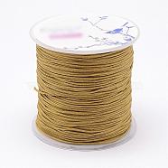 Nylon Threads, Dark Goldenrod, 1mm, about 109.3yards/roll(100m/roll)(NWIR-N004-03R-1mm)