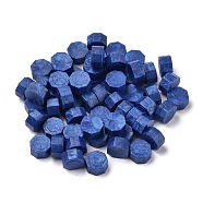 Sealing Wax Particles, for Retro Seal Stamp, Octagon, Dark Blue, 8.5x4.5mm, about 1500pcs/500g(DIY-L041-A09)