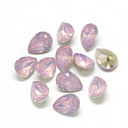 Pointed Back Resin Rhinestone Cabochons, teardrop, Flamingo, 18x13x7.5mm, about 110pcs/bag(RESI-T014-13x18mm-A10)