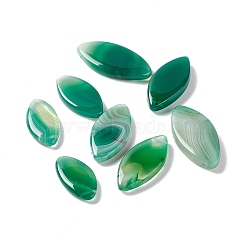 Natural Green Onyx Agate Pendants, Horse Eye, 30.5~42.5x15~19.5x5~6.5mm, Hole: 0.8~0.9mm(G-B030-10B)