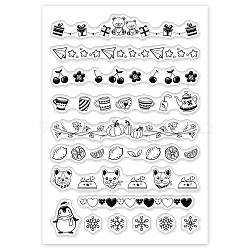 PVC Plastic Stamps, for DIY Scrapbooking, Photo Album Decorative, Cards Making, Stamp Sheets, Animal Pattern, 16x11x0.3cm(DIY-WH0167-56-166)